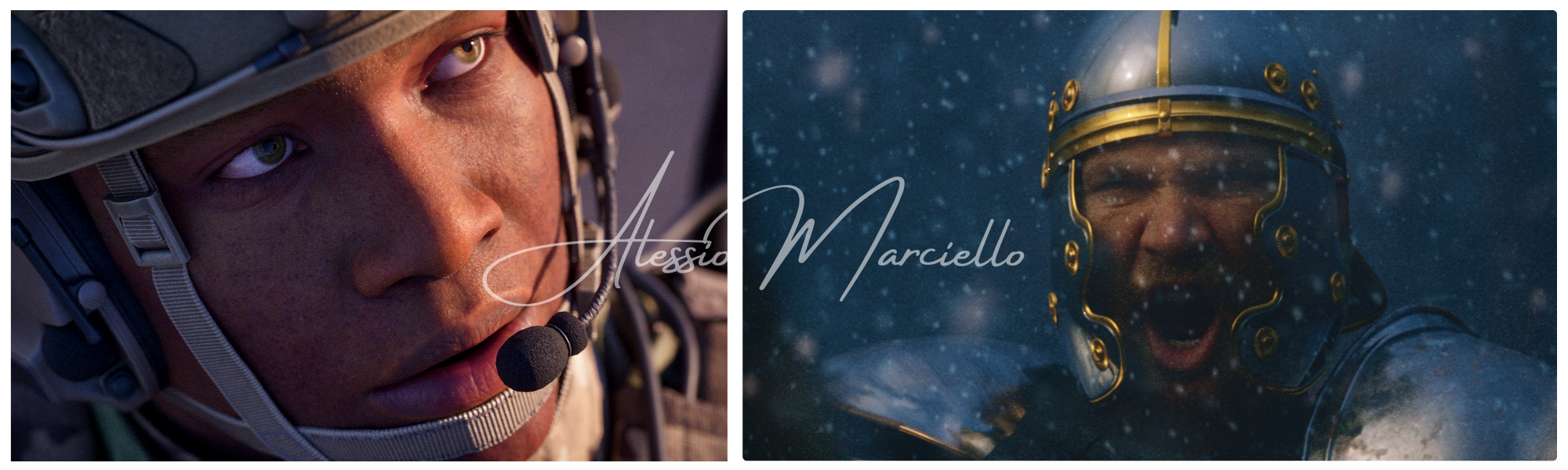 Alessio Marciello portfolio split banner